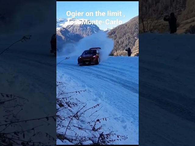 Sébastien Ogier full snow on the limit , test Monte-Carlo