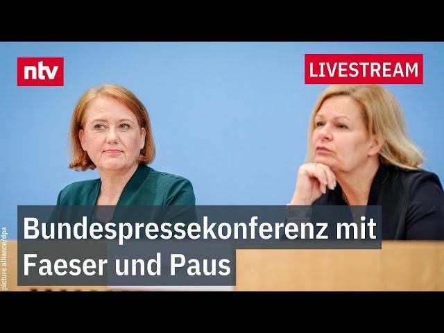 LIVE: Faeser und Paus informieren zu Straftaten gegen Frauen