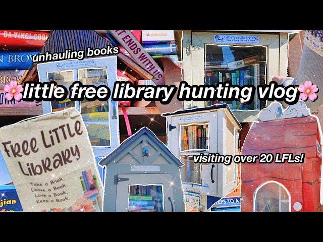  Little Free Library Vlog 2023  | unhauling books and visiting 20+ little free libraries! 