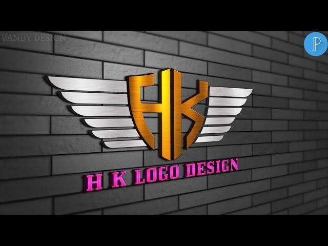 H K 3D logo design-amazing logo design[Vandy Design]