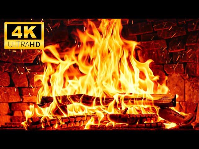  Christmas Fireplace Comfort | Fireplace 4K with Burning Logs & Crackling Sounds for Relaxation