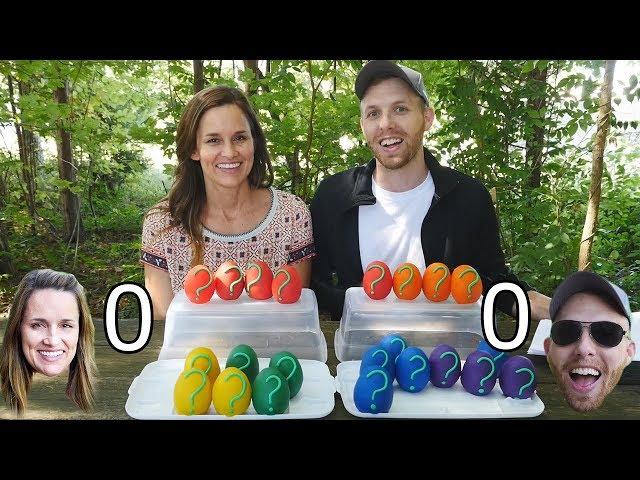 Question Challenge DCTC Amy Jo and Brandon Question and Answer Game with Play Doh Eggs