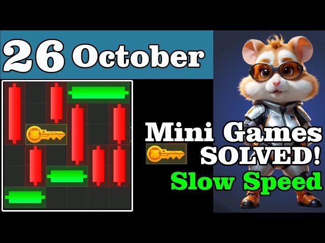 25 October  Puzzle Trick: P2E Hamster Kombat key MiniGame 100% Solved