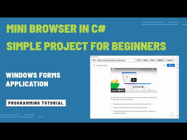 Mini Browser in C# and Windows Forms – A Simple Project for Beginners