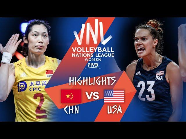 CHN vs. USA - Highlights Week 5 | Women's VNL 2021