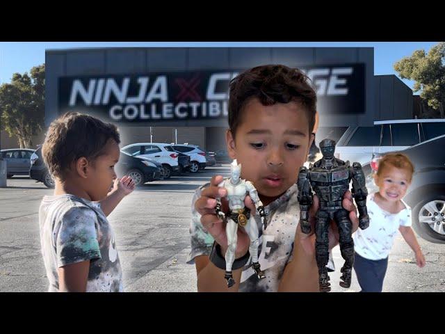 Burton Family visits the Ninja Exchange | Kids Review