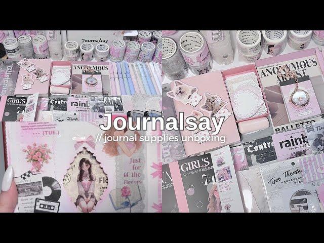 Stationery & journal supplies ; chill  unboxing ft Journalsay | ASMR #journaling 