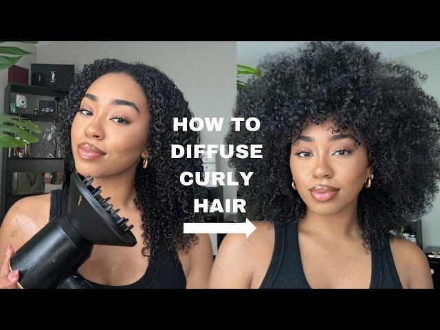 HOW TO DIFFUSE CURLY HAIR