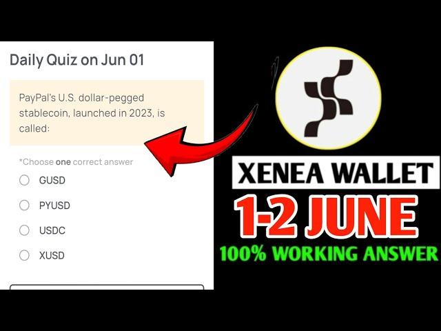 Xenea Wallet Quiz Answer 1June |Xenea Wallet Daily Quiz 1 June |Xenea Wallet Voucher Code Today