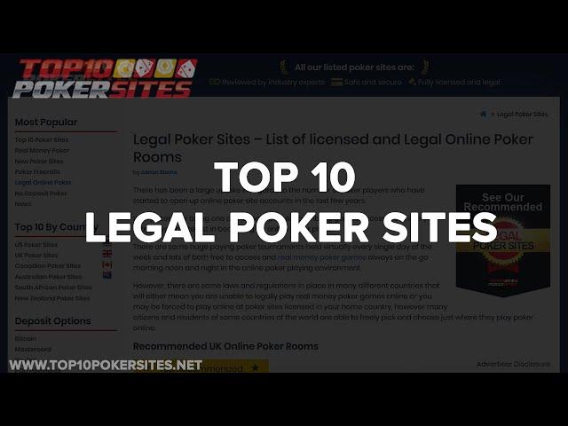 Top 10 Legal Poker Sites