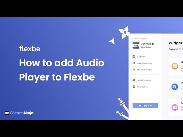 How to add an Audio Player to Flexbe