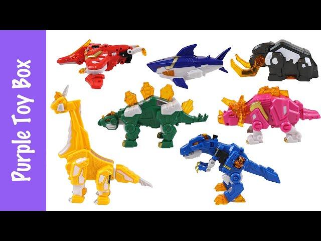 7x Combination Robot Mini Force Super Dino7 슈퍼다이노7