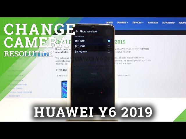 How to Change Photo Resolution in Huawei Y6 2019 - Switch Camera Quality