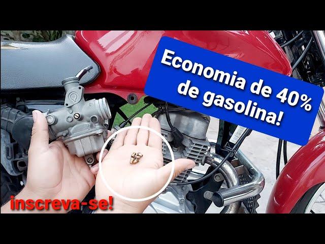 Moto gastando muita gasolina troque essa peça e economize até 40%