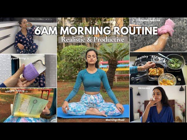 6 AM MORNING ROUTINE  : Realistic & Productive + Healthy habits | Garima Verma