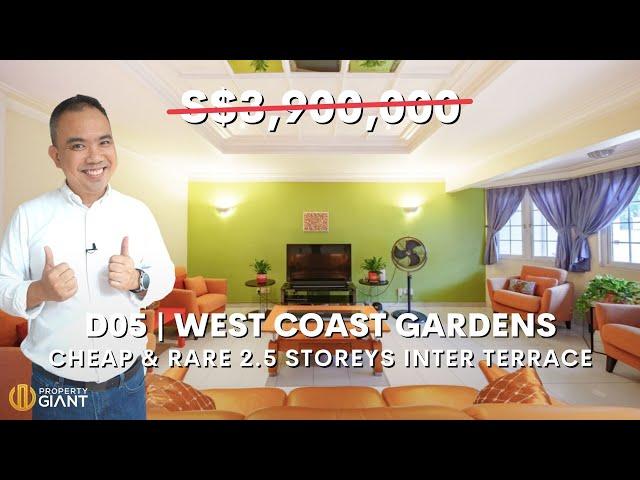 A Quaint & Well-priced 2.5 Storeys Inter Terrace in West Coast Gardens