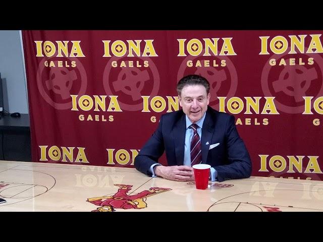 Iona Coach Rick Pitino Post Senior Day Win 79-61 over Quinnipiac, Go's 25-6 17-3 MAAC AC Tourn Next