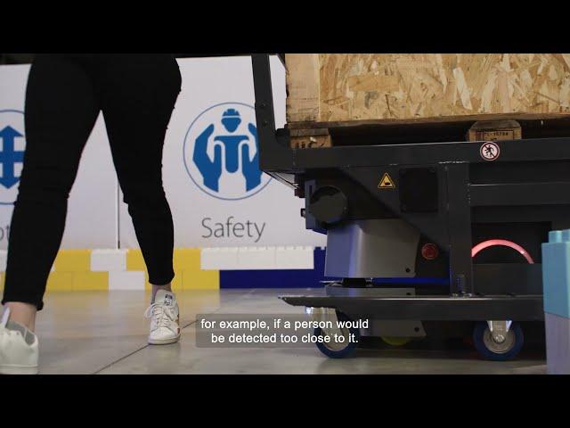 Mobile robot cart transporter solution for payloads of up to 500kg