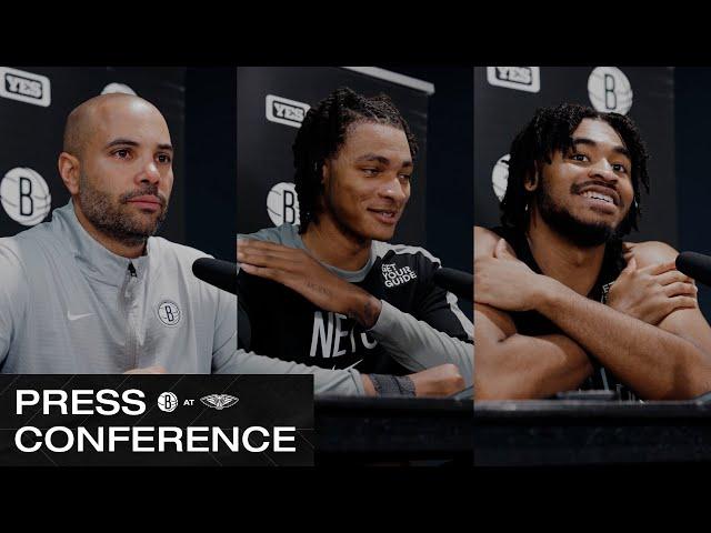 Jordi Fernández, Noah Clowney, and Cam Thomas on the Nets' win in New Orleans