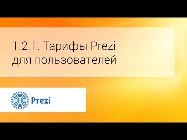 1.2.1. Тарифы Prezi для пользователей