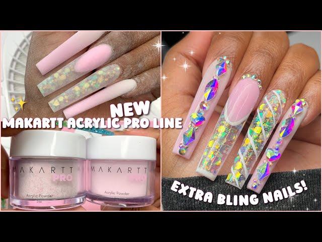 MAKARTT NEW ACRYLIC PRO LINE  + GIVEAWAY!! *honest review* | Acrylic Nail Tutorial