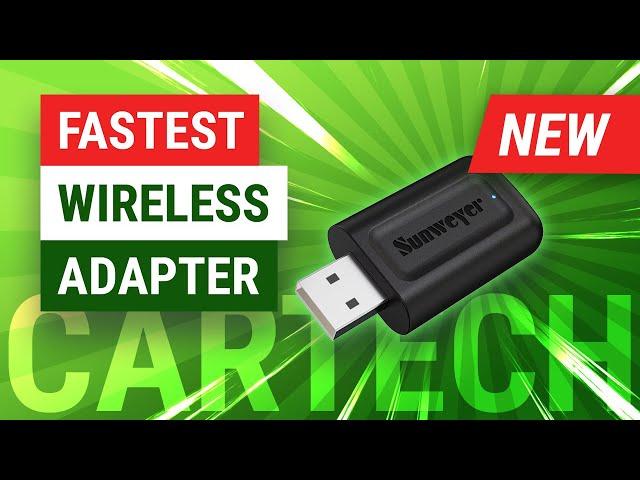 Fastest Wireless 2-in-1 Adapter in 2024 | Sunweyer Wireless CarPlay & Android Auto Dongle Review