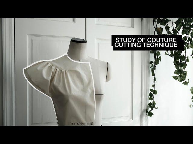 【Fashion Study of Shape 11】  HOW TO MAKE COUTURE CUT SLEEVE | PATTERN MAKING & DRAPING DEMO