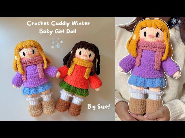 ️ Winter Baby Girl Crochet Doll Tutorial | Adorable & Perfect for Cuddling! ️