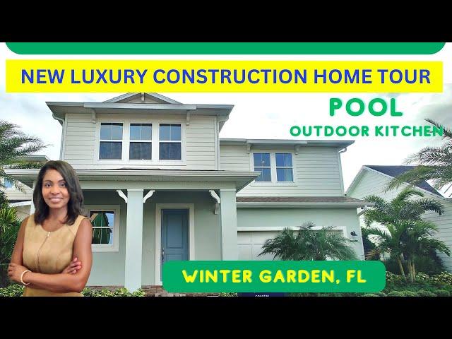 Must See Luxury Construction Home In Winter Garden, FL | Pool and Outdoor Kitchen.