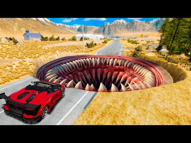 Testing CARS vs HUGE MONSTER POTHOLES in GTA 5!