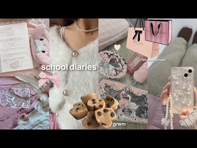 school day in my life study w me, grwm, romanticizing life + big shein haul