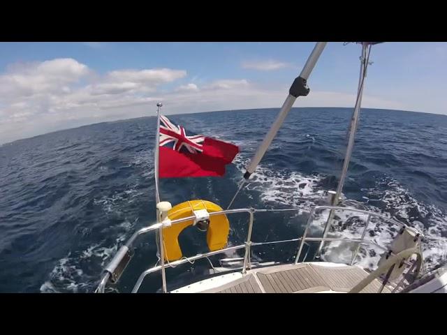 Clemency a Finngulf 391 beam reaching to Fowey