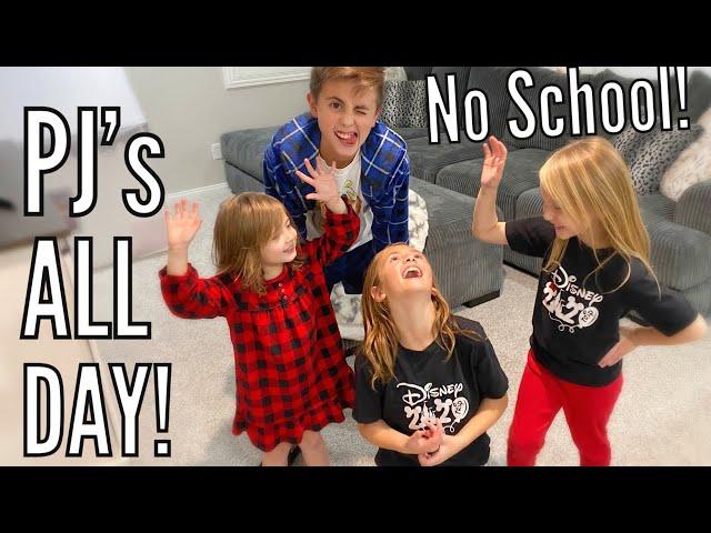 What To Do When There's NO SCHOOL! | Spending All Day in our Pajamas