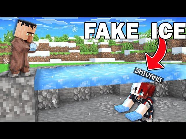 Trolling Villagers With Secret Ice Bunker In Minecraft!!!!!