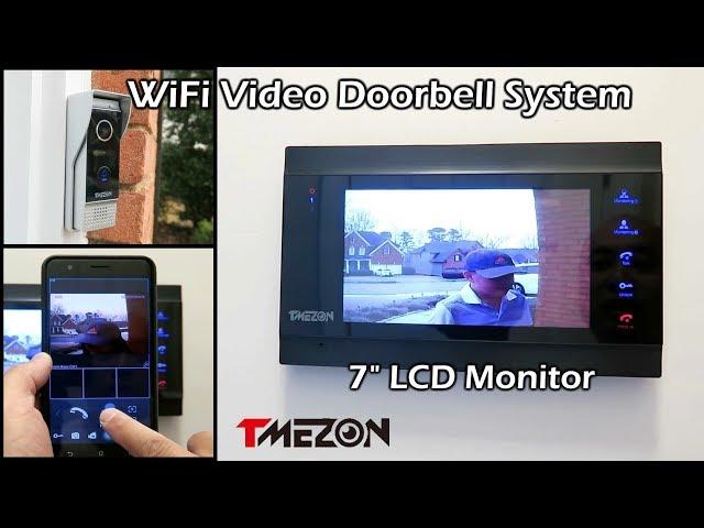 TMEZON WiFi Video Doorbell Intercom With LCD Monitor