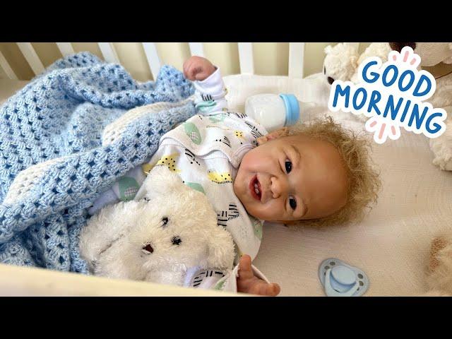 *REBORN MORNING ROUTINE* AJ GETS HIS SECOND TOOTH