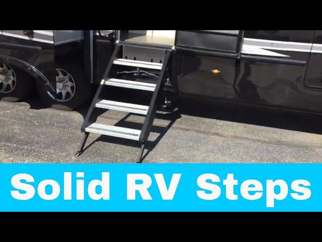 Solid RV Entry Steps - Luxe Elite, Gold and Luxe Toy Hauler