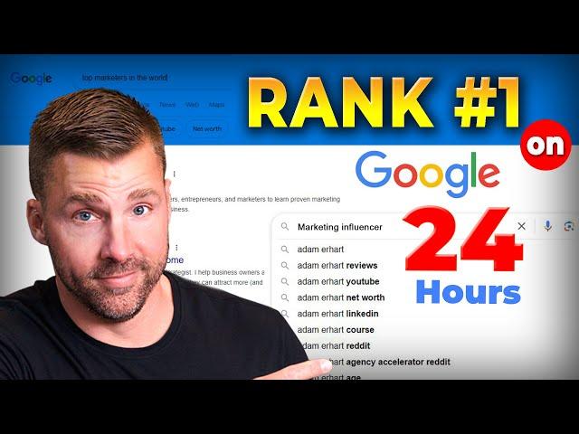 I Ranked #1 on Google in 24 hours to prove it's not luck