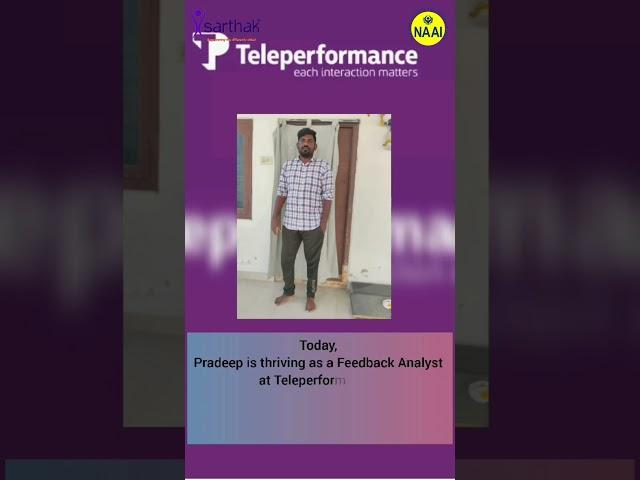 Pradeep’s Journey & Success Story with Sarthak | Feedback Analyst at Teleperformance | #sarthak
