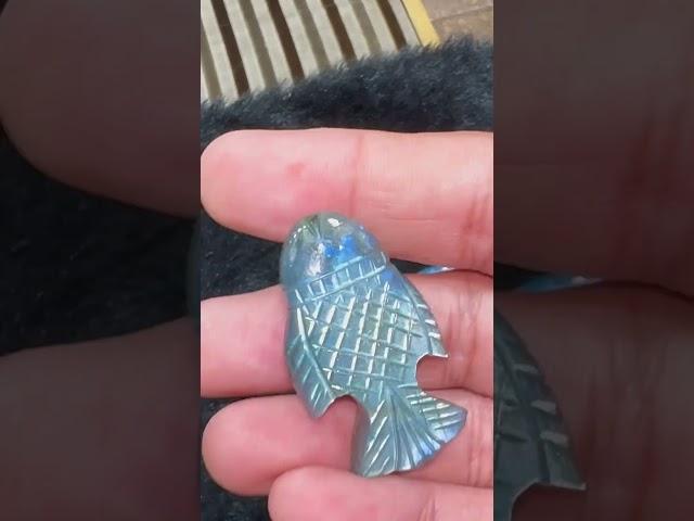 Labradorite Fishes #gems #madaangems #cabochon #gemstone #healing #labradorite