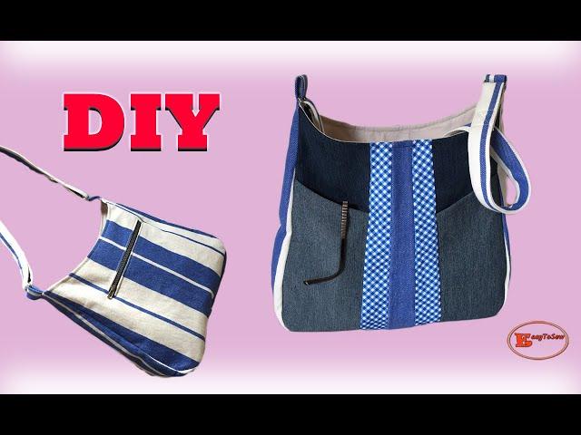 SHOULDER BAG SEWING TUTORIAL | SHOULDER BAG TUTORIAL & PATTERN