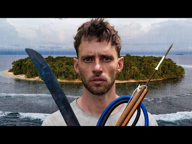 7 Days Solo Island Survival in Monsoon Season | No Food, Water, or Shelter