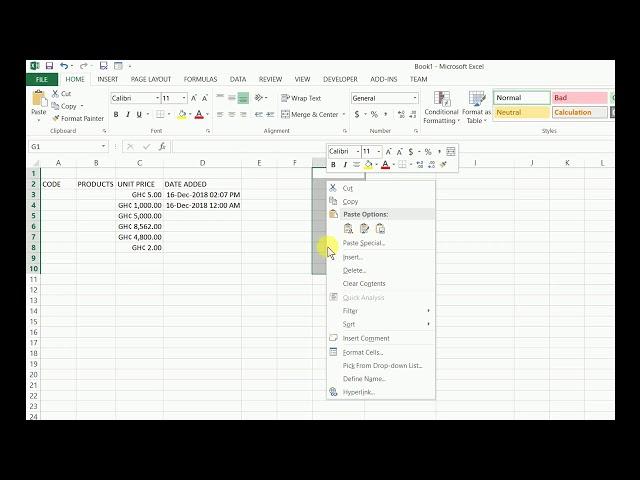 How to custom format excel for ghana cedi (currency)