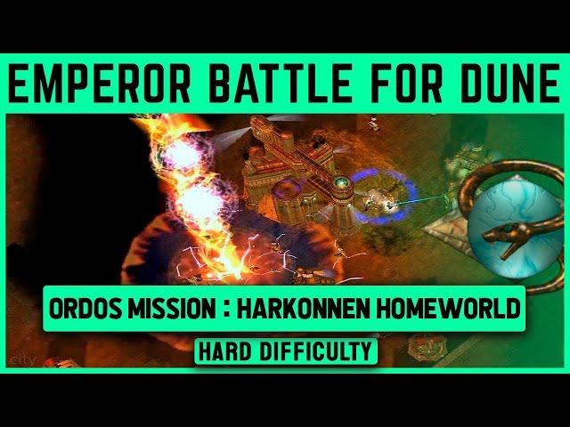 Emperor: Battle for Dune - Ordos - Mission 15 - Giedi Prime Harkonnen Homeworld [Hard]