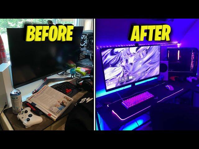 Transforming my MESSY gaming setup INTO my DREAM gaming setup!