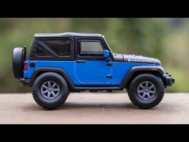 Diecast Unboxing Of Mini Jeep Wrangler Mopar 1/43 Scale Model Car