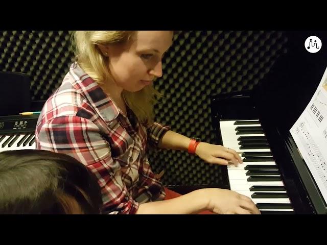 Student Practising Piano at DMA Studio