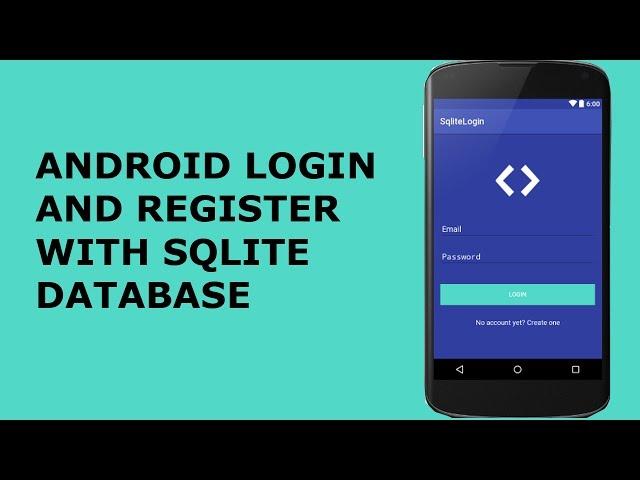 ANDROID LOGIN AND REGISTER WITH SQLITE DATABASE PT1