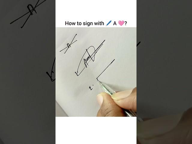 How to sign with ️ A 🩷?#signature #avangard