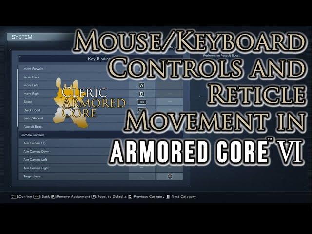 Armored Core 6 Mouse/Keyboard controls, and reticle movement discussion